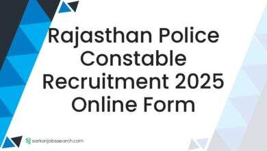 Rajasthan Police Constable Recruitment 2025 Online Form