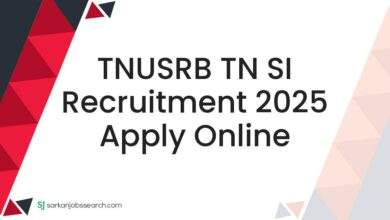 TNUSRB TN SI Recruitment 2025 Apply Online