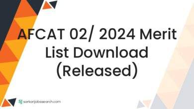 AFCAT 02/ 2024 Merit List Download (Released)