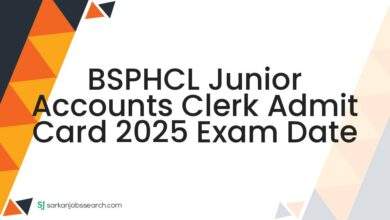 BSPHCL Junior Accounts Clerk Admit Card 2025 Exam Date