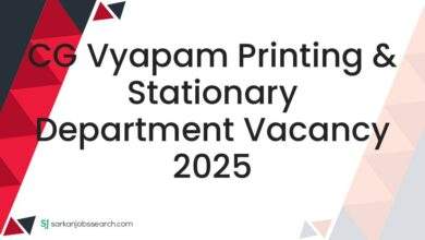 CG Vyapam Printing & Stationary Department Vacancy 2025