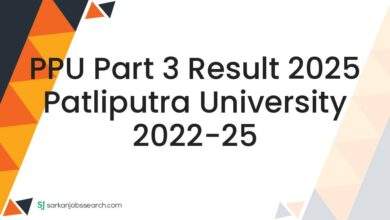 PPU Part 3 Result 2025 Patliputra University 2022-25