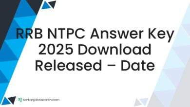 RRB NTPC Answer Key 2025 Download Released – Date