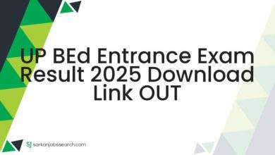 UP BEd Entrance Exam Result 2025 Download Link OUT