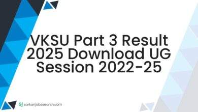 VKSU Part 3 Result 2025 Download UG Session 2022-25