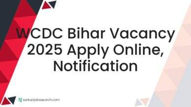 WCDC Bihar Vacancy 2025 Apply Online, Notification