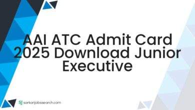 AAI ATC Admit Card 2025 Download Junior Executive