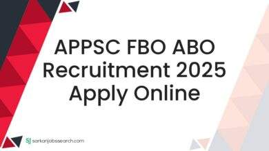 APPSC FBO ABO Recruitment 2025 Apply Online