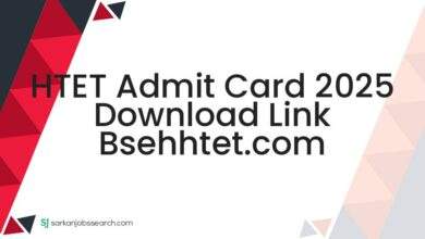 HTET Admit Card 2025 Download Link bsehhtet.com