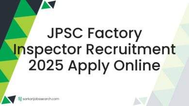 JPSC Factory Inspector Recruitment 2025 Apply Online
