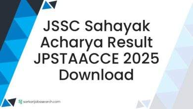 JSSC Sahayak Acharya Result JPSTAACCE 2025 Download