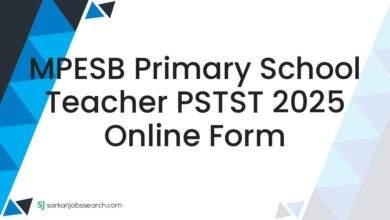 MPESB Primary School Teacher PSTST 2025 Online Form