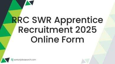 RRC SWR Apprentice Recruitment 2025 Online Form