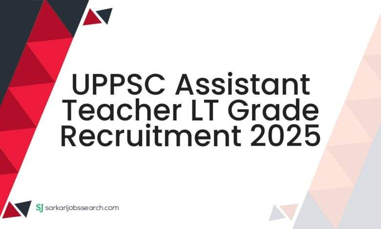 UPPSC Assistant Teacher LT Grade Recruitment 2025