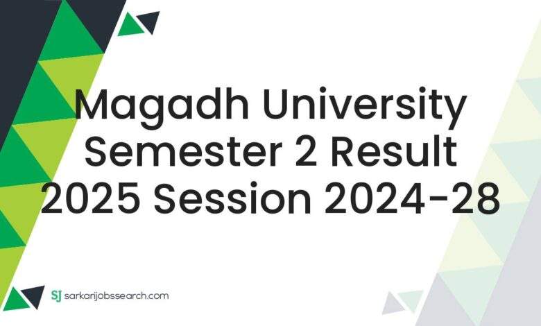Magadh University Semester 2 Result 2025 Session 2024-28
