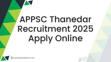 APPSC Thanedar Recruitment 2025 Apply Online