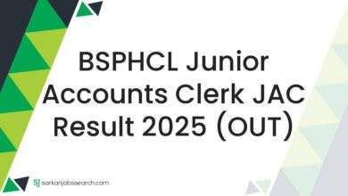 BSPHCL Junior Accounts Clerk JAC Result 2025 (OUT)