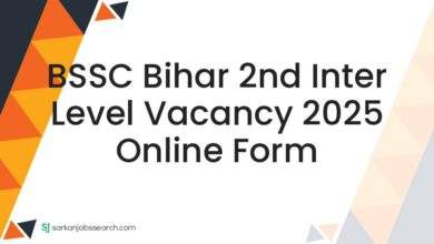 BSSC Bihar 2nd Inter Level Vacancy 2025 Online Form