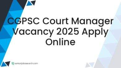 CGPSC Court Manager Vacancy 2025 Apply Online