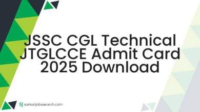 JSSC CGL Technical JTGLCCE Admit Card 2025 Download
