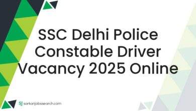 SSC Delhi Police Constable Driver Vacancy 2025 Online