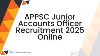 APPSC Junior Accounts Officer Recruitment 2025 Online