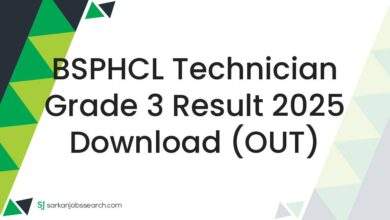 BSPHCL Technician Grade 3 Result 2025 Download (OUT)