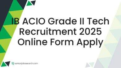 IB ACIO Grade II Tech Recruitment 2025 Online Form Apply