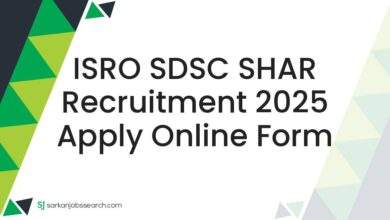 ISRO SDSC SHAR Recruitment 2025 Apply Online Form