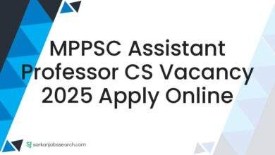 MPPSC Assistant Professor CS Vacancy 2025 Apply Online