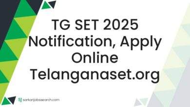 TG SET 2025 Notification, Apply Online telanganaset.org