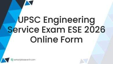 UPSC Engineering Service Exam ESE 2026 Online Form