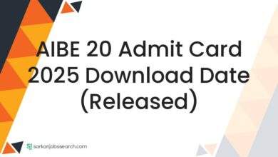 AIBE 20 Admit Card 2025 Download Date (Released)