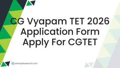 CG Vyapam TET 2026 Application Form Apply For CGTET