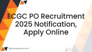 ECGC PO Recruitment 2025 Notification, Apply Online