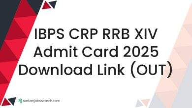 IBPS CRP RRB XIV Admit Card 2025 Download Link (OUT)