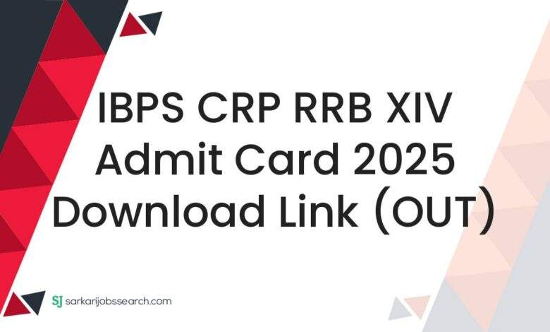 IBPS CRP RRB XIV Admit Card 2025 Download Link (OUT)