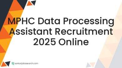 MPHC Data Processing Assistant Recruitment 2025 Online