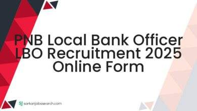 PNB Local Bank Officer LBO Recruitment 2025 Online Form