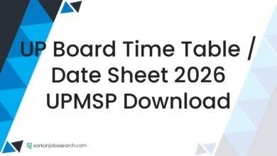 UP Board Time Table / Date Sheet 2026 UPMSP Download 6 UP Board Time Table / Date Sheet 2026 UPMSP Download