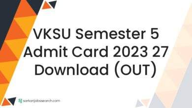 VKSU Semester 5 Admit Card 2023 27 Download (OUT)