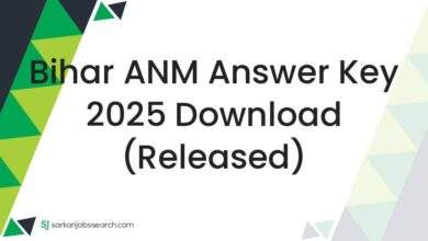 Bihar ANM Answer Key 2025 Download (Released)