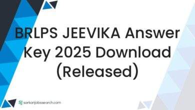 BRLPS JEEVIKA Answer Key 2025 Download (Released)