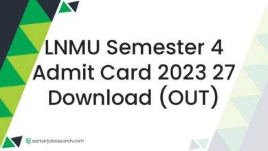 LNMU Semester 4 Admit Card 2023 27 Download (OUT)