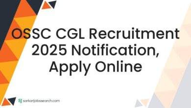 OSSC CGL Recruitment 2025 Notification, Apply Online