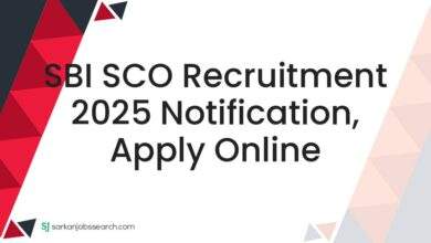 SBI SCO Recruitment 2025 Notification, Apply Online