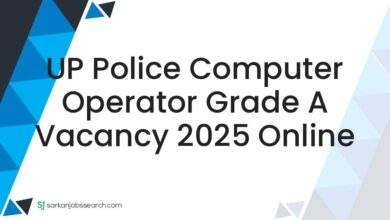 UP Police Computer Operator Grade A Vacancy 2025 Online