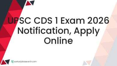 UPSC CDS 1 Exam 2026 Notification, Apply Online