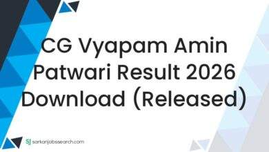 CG Vyapam Amin Patwari Result 2026 Download (Released)