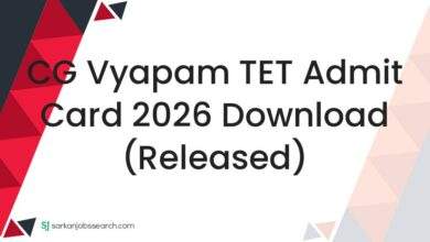 CG Vyapam TET Admit Card 2026 Download (Released)